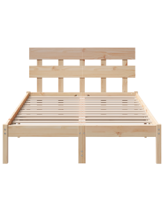 Struttura del letto Marrone 140 x 190 cm Legno massello di pino