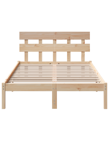Struttura del letto Marrone 140 x 190 cm Legno massello di pino