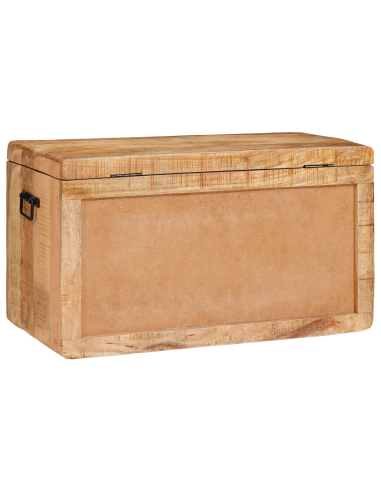 Scatola di Stoccaggio con porta Marrone Legno di mango massello