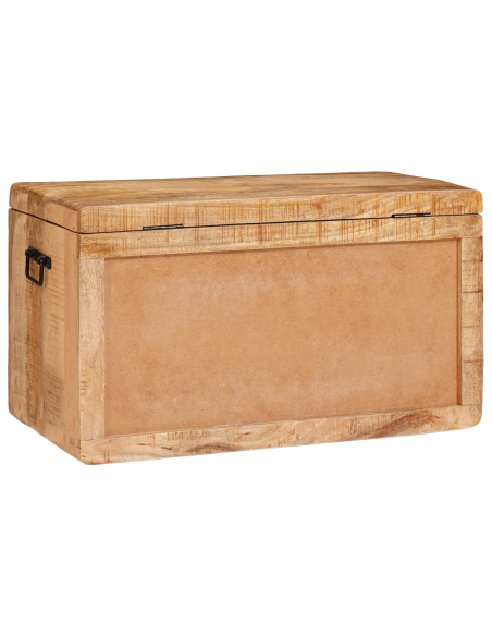 Scatola di Stoccaggio con porta Marrone Legno di mango massello