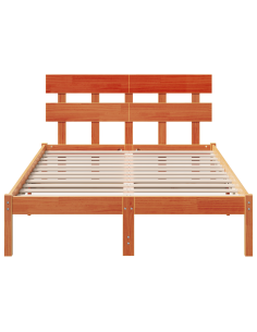 Struttura del letto Marrone 140 x 190 cm Legno massello di pino