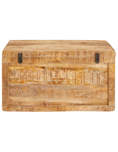 Scatola di Stoccaggio con porta Marrone Legno di mango massello