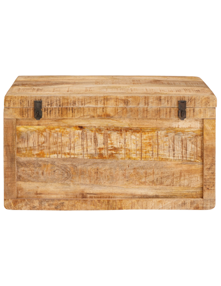 Scatola di Stoccaggio con porta Marrone Legno di mango massello