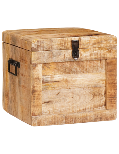 Scatola di Stoccaggio con porta Marrone Legno di mango massello