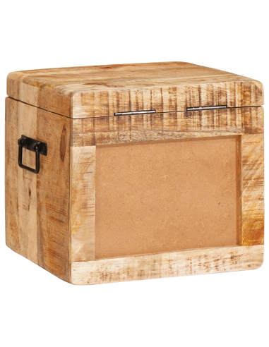 Scatola di Stoccaggio con porta Marrone Legno di mango massello