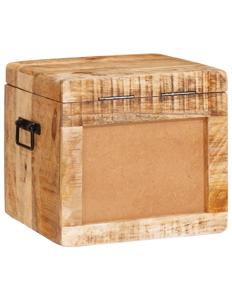 Scatola di Stoccaggio con porta Marrone Legno di mango massello