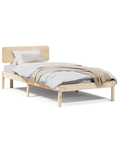 Struttura del letto Naturale 75 x 190 cm Pino massello