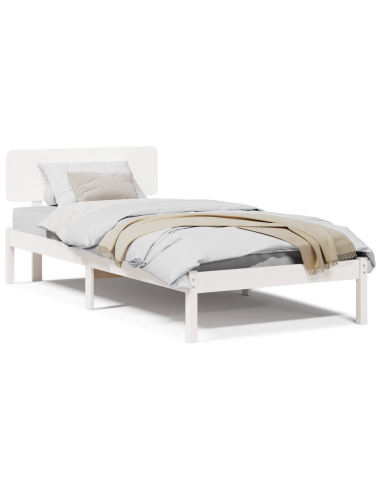 Struttura del letto Bianco 75 x 190 cm Pino massello