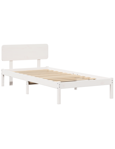 Struttura del letto Bianco 75 x 190 cm Pino massello