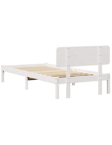 Struttura del letto Bianco 75 x 190 cm Pino massello