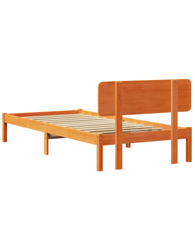 Struttura del letto Marrone cerato 75 x 190 cm Pino massello