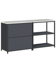 Set di Stoccaggio per Cucina con lo scaffale 2 pcs Antracite 2