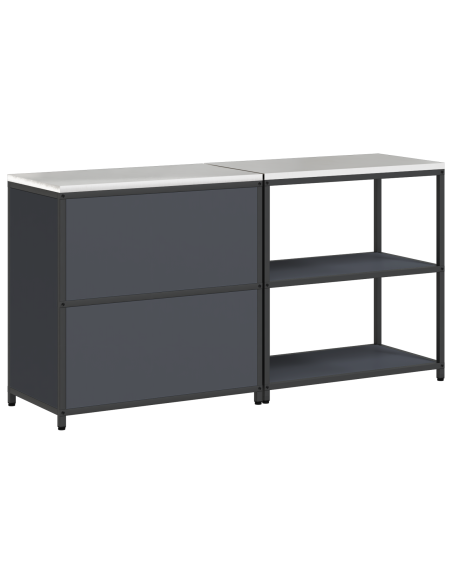 Set di Stoccaggio per Cucina 2 pcs Antracite 150 x 50 x 92 cm