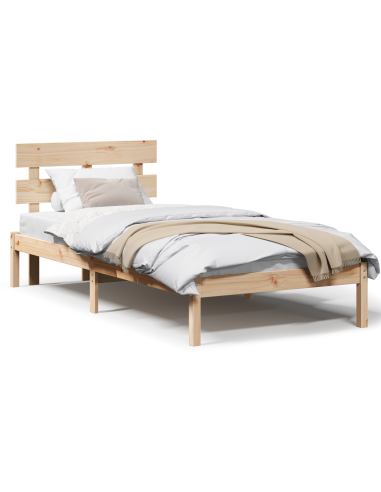 Struttura del letto Marrone 90 x 200 cm Legno massello di pino