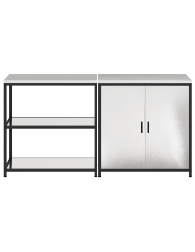 Set di Stoccaggio per Cucina 2 pcs Argento Acciaio inossidabile