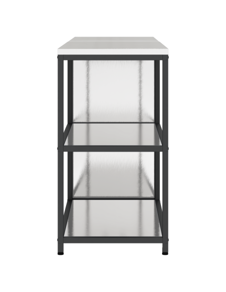 Set di Stoccaggio per Cucina 2 pcs Argento 150 x 50 x 92 cm