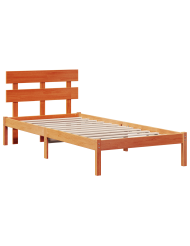 Struttura del letto Marrone 90 x 200 cm Legno massello di pino