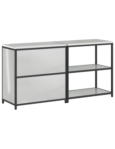 Set di Stoccaggio per Cucina 2 pcs Argento Acciaio zincato