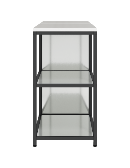 Set di Stoccaggio per Cucina 2 pcs Argento 150 x 50 x 92 cm
