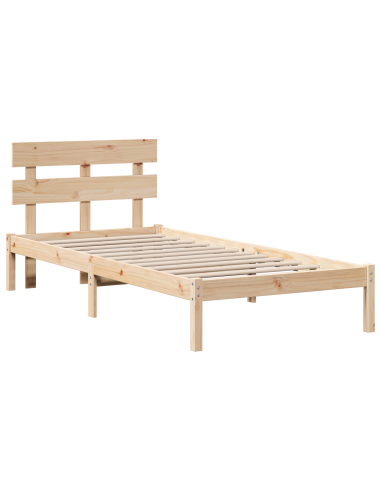 Struttura del letto Marrone 90 x 190 cm Legno massello di pino