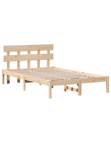 Struttura del letto Marrone 120 x 190 cm Legno massello di pino