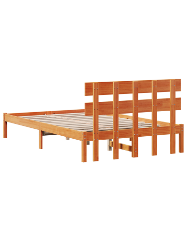 Struttura del letto Marrone 120 x 190 cm Legno massello di pino