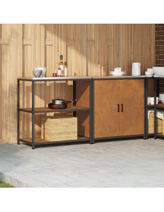 Set di Stoccaggio per Cucina con lo scaffale 2 pcs Ruggine