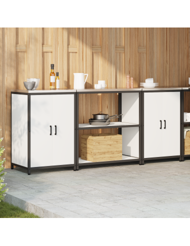 Set di Stoccaggio per Cucina con lo scaffale 3 pcs Bianco