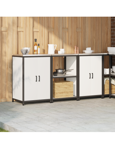 Set di Stoccaggio per Cucina con lo scaffale 3 pcs Bianco