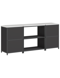 Set di Stoccaggio per Cucina con lo scaffale 3 pcs Nero 2