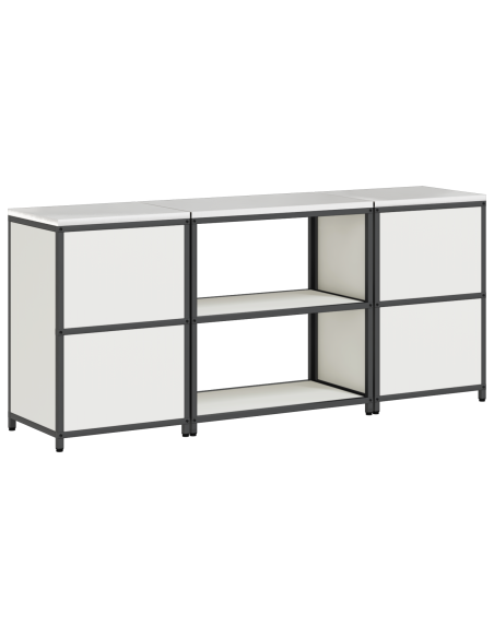 Set di Stoccaggio per Cucina 3 pcs Bianco 210 x 50 x 92 cm