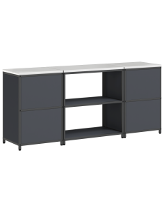 Set di Stoccaggio per Cucina con lo scaffale 3 pcs Antracite 2