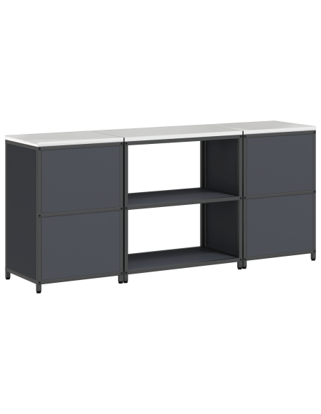 Set di Stoccaggio per Cucina con lo scaffale 3 pcs Antracite