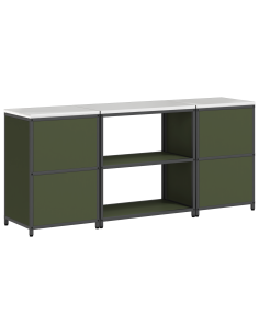 Set di Stoccaggio per Cucina con lo scaffale 3 pcs Verde oliva 2