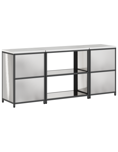 Set di Stoccaggio per Cucina 3 pcs Argento Acciaio inossidabile