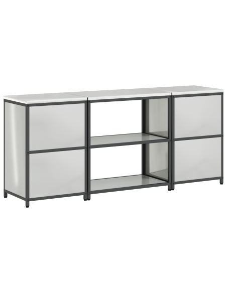 Set di Stoccaggio per Cucina 3 pcs Argento 210 x 50 x 92 cm