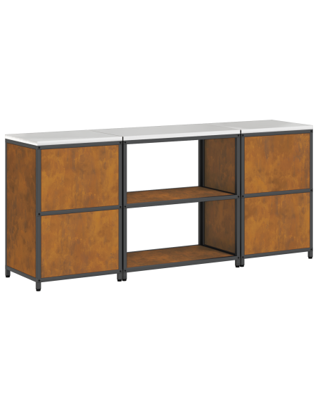 Set di Stoccaggio per Cucina 3 pcs Ruggine 210 x 50 x 92 cm