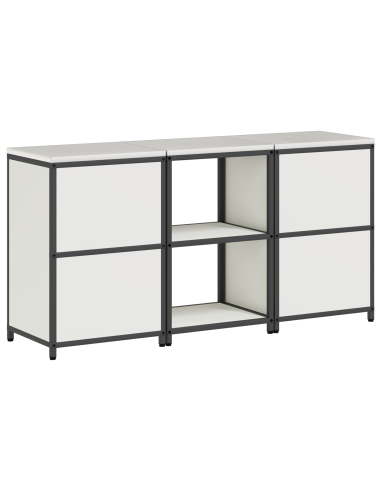 Set di Stoccaggio per Cucina con lo scaffale 3 pcs Bianco