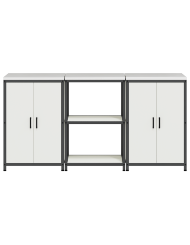 Set di Stoccaggio per Cucina con lo scaffale 3 pcs Bianco