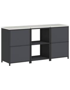 Set di Stoccaggio per Cucina con lo scaffale 3 pcs Antracite 2