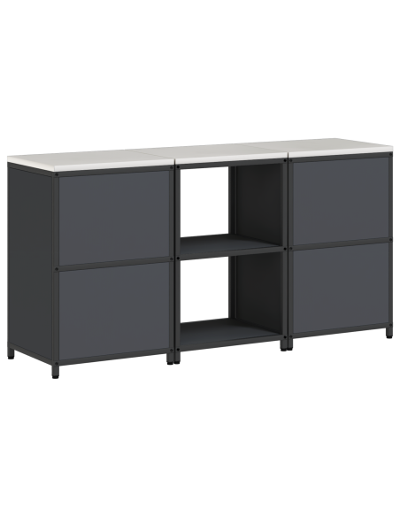 Set di Stoccaggio per Cucina 3 pcs Antracite 180 x 50 x 92 cm