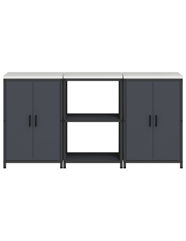 Set di Stoccaggio per Cucina con lo scaffale 3 pcs Antracite