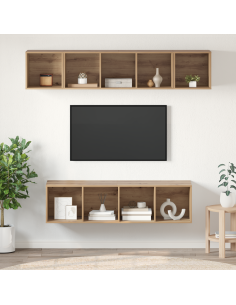 Set mobile TV 4 pcs Rovere artigianale Legno multistrato