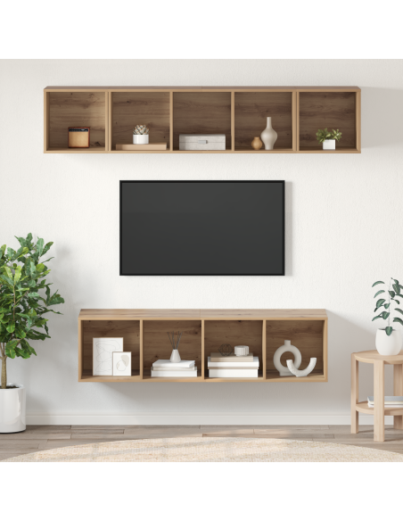 Set mobile TV 4 pcs Rovere artigianale Legno multistrato