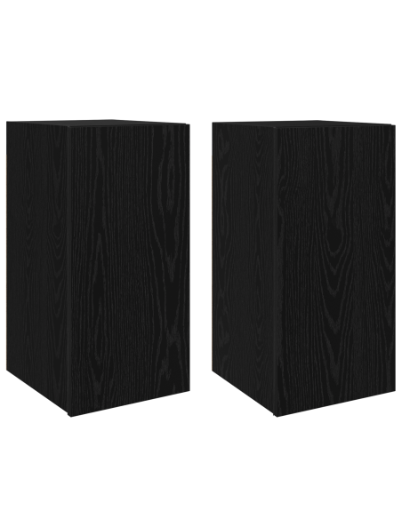 Set mobile TV 4 pcs Rovere nero 30.5 x 30 x 60 cm