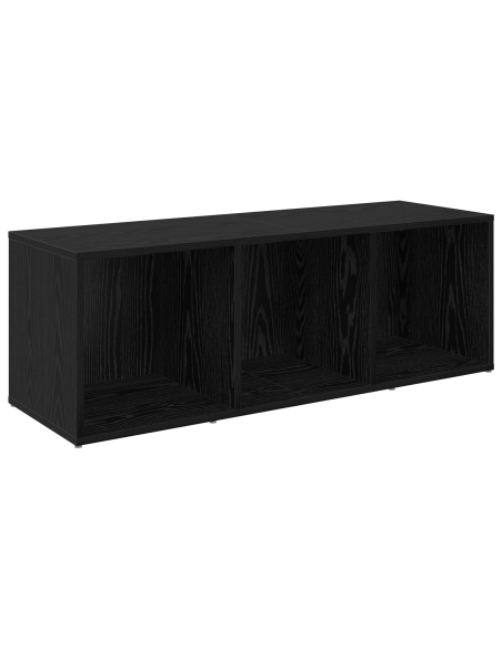 Mobile TV con lo scaffale 4 pcs Rovere Nero 37 x 35 x 107.5 cm