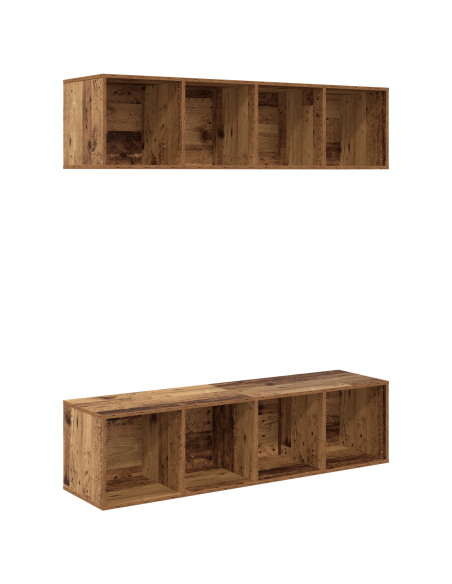 Set mobile TV 2 pcs Legno vecchio 37 x 37 x 142,5 cm