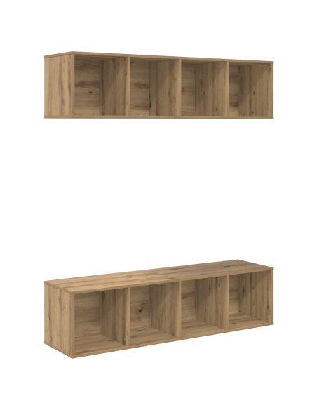 Set mobile TV 2 pcs rovere artigianale 37 x 37 x 142.5 cm