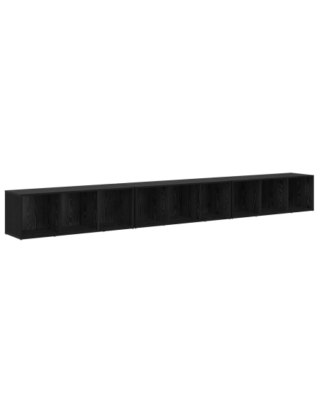 Mobile TV 3 pcs Rovere nero 37 x 35 x 107.5 cm