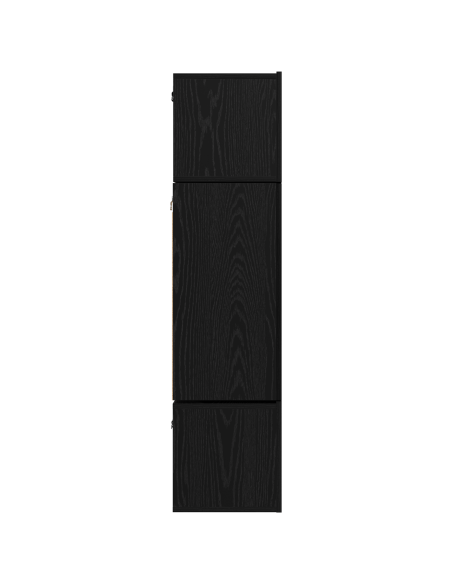 Set mobile TV con lo scaffale 6 pcs Rovere nero 80 x 30 x 30 cm